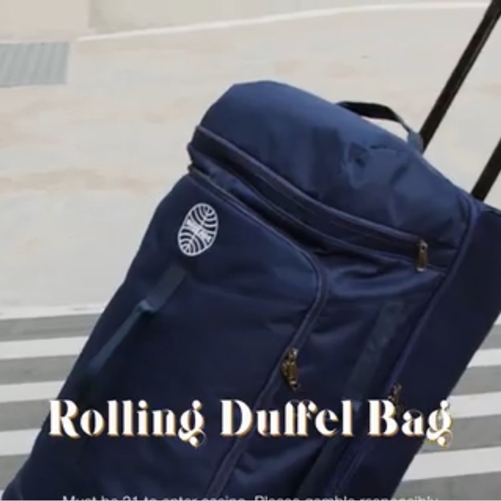 Pan Am Navy Blue Rolling Travel Bag with Wheels